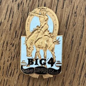 STAMPEDE Calgary Curling Club Big 4 Pin Alberta Cowboy Alberta Collectible